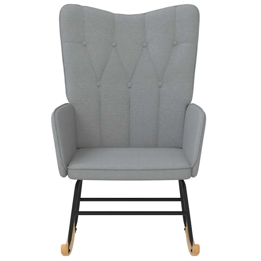 Chaise à bascule Gris clair Tissu - 3