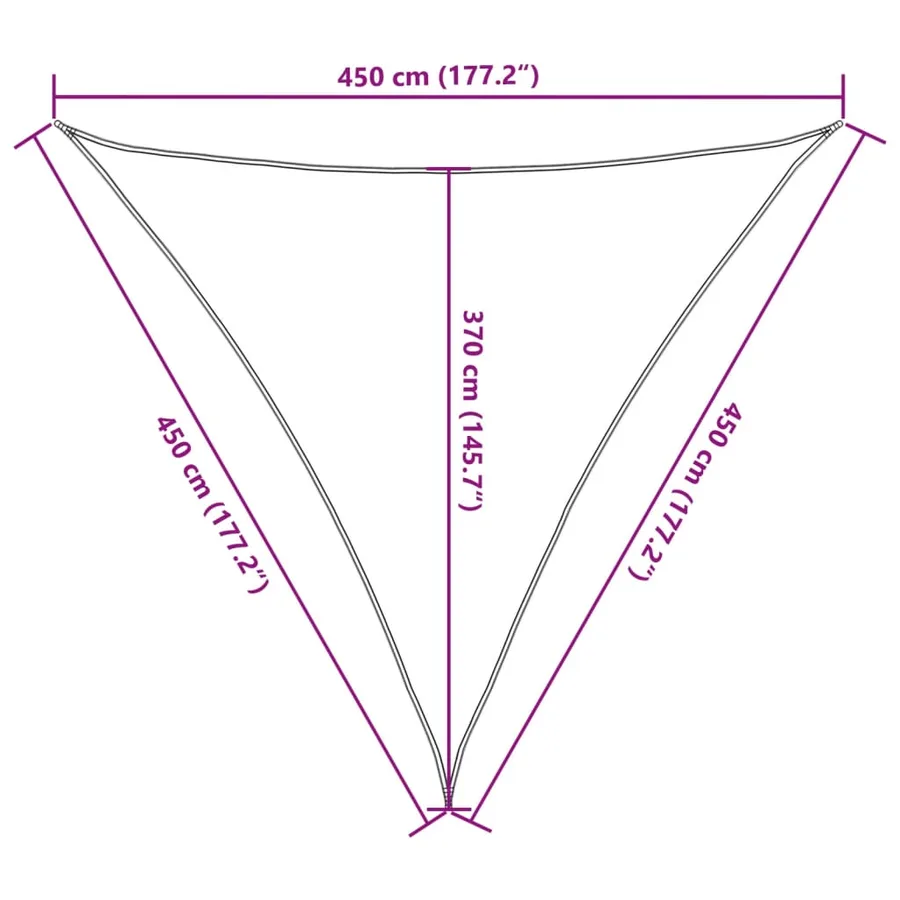 Voile d'ombrage 160 g/m² Crème 4,5x4,5x4,5 m PEHD - 10