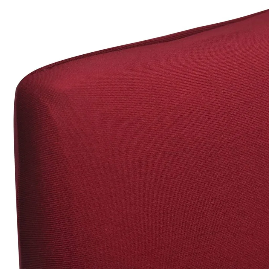Housse de chaise droite extensible 4 pcs Bordeaux - 3