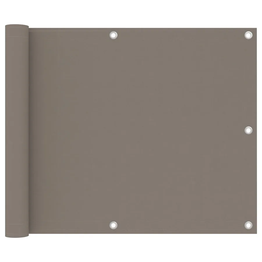 Écran de balcon Taupe 75x400 cm Tissu Oxford