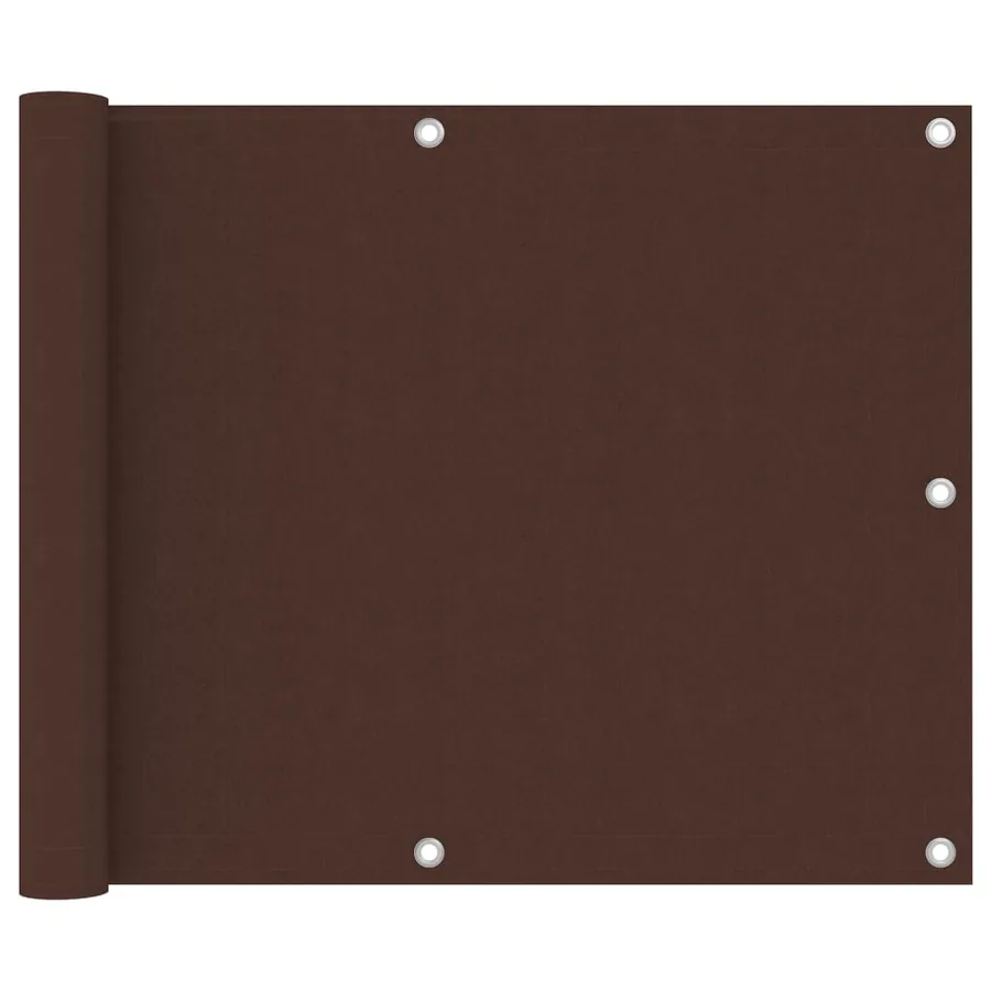Écran de balcon Marron 75x600 cm Tissu Oxford