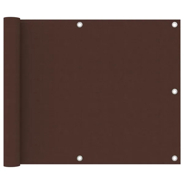 Écran de balcon Marron 75x600 cm Tissu Oxford