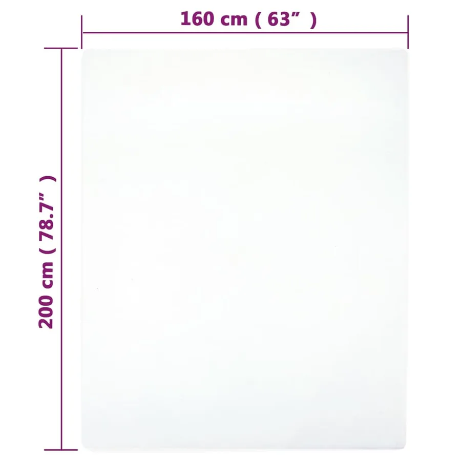 Drap-housse Jersey Blanc 160x200 cm Coton - 4