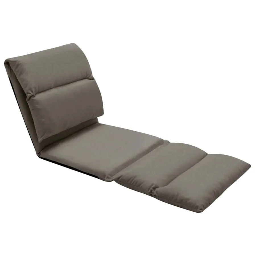 Chaise pliable de sol Gris foncé Microfibre - 3