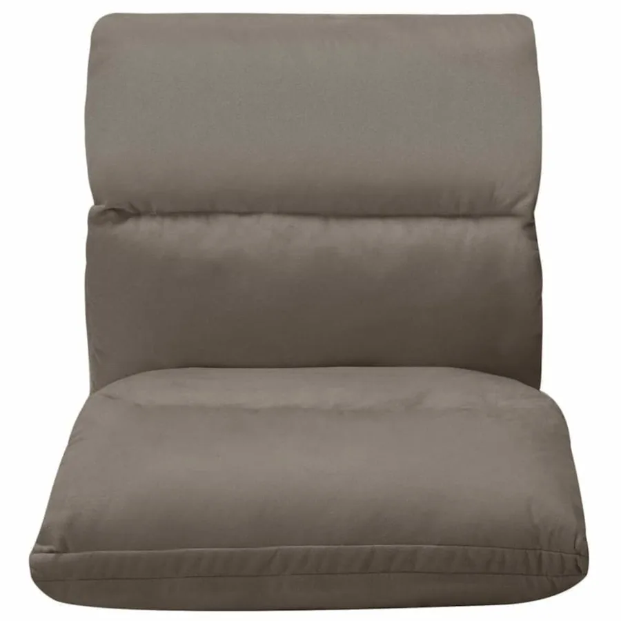 Chaise pliable de sol Gris foncé Microfibre - 5