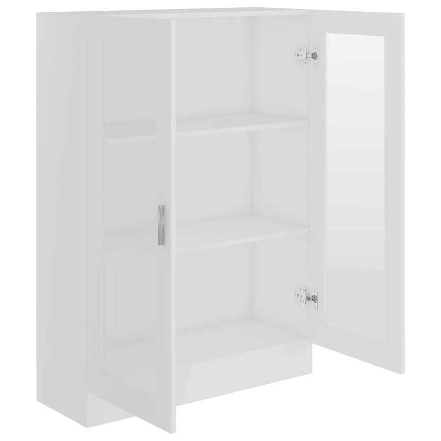 Armoire à vitrine Blanc 82,5x30,5x115 cm Bois d'ingénierie - 4