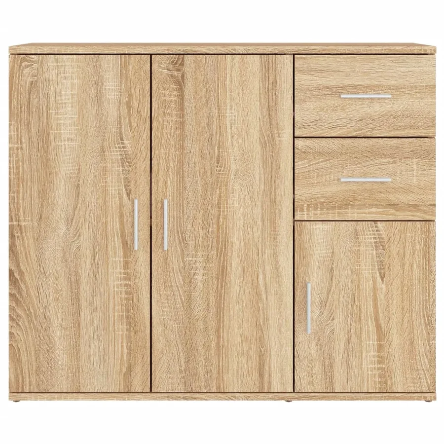 Buffet Chêne Sonoma 91x29,5x75 cm Bois d'ingénierie - 6