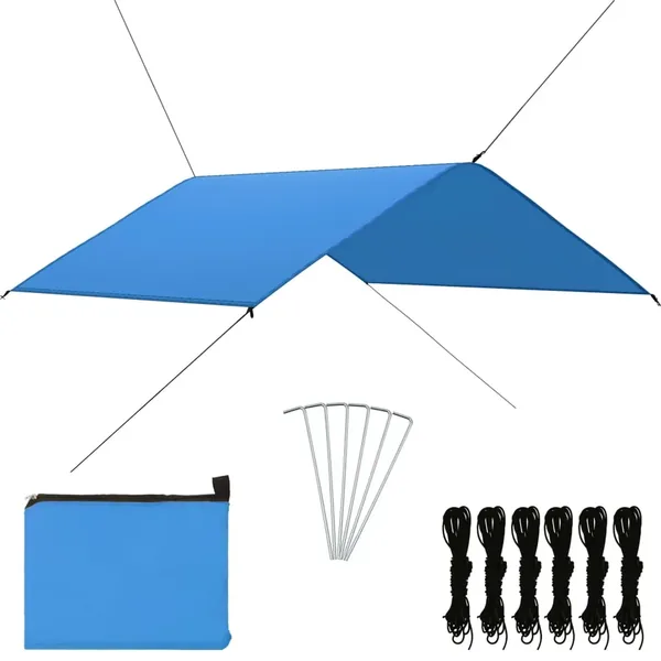 Bâche d'extérieur 4x4 m Bleu