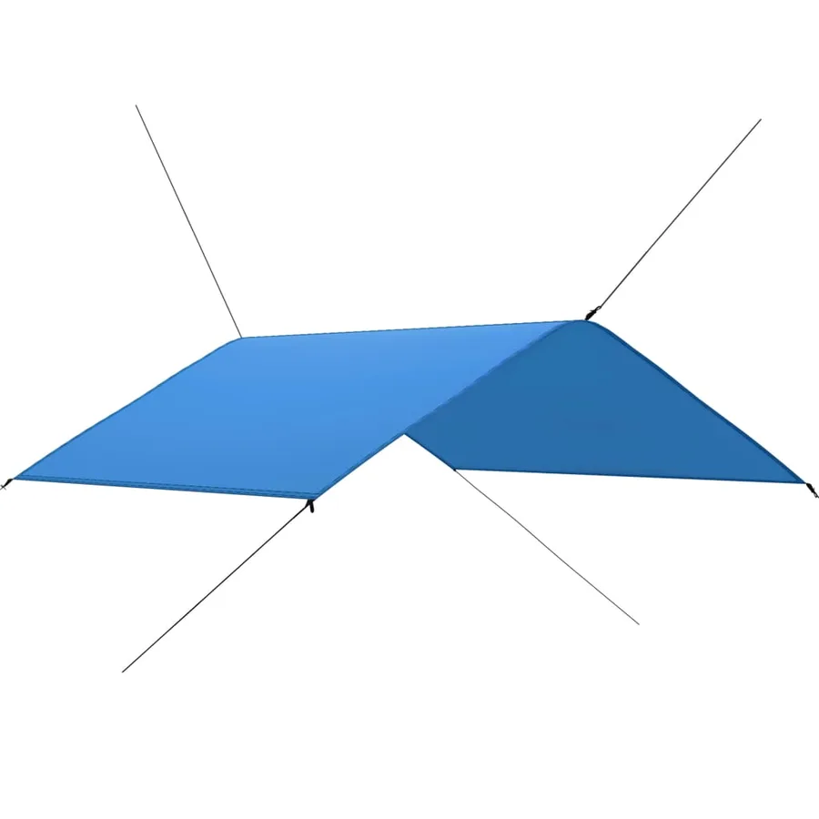 Bâche d'extérieur 4x4 m Bleu - 2