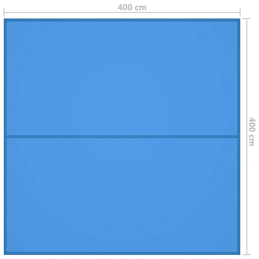 Bâche d'extérieur 4x4 m Bleu - 7