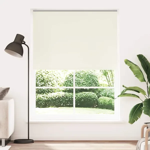 Store enrouleur occultant 144,4 x 230 cm, largeur du tissu 140 cm, blanc cassé