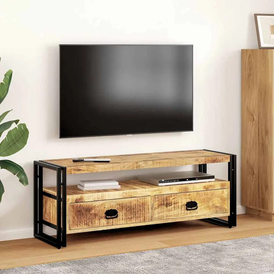 Meuble TV 120x35x45 cm Bois solide de manguier