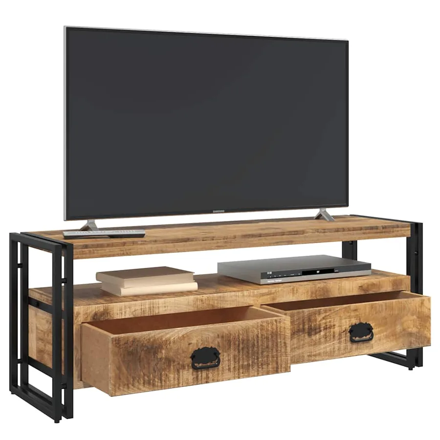 Meuble TV 120x35x45 cm Bois solide de manguier - 4
