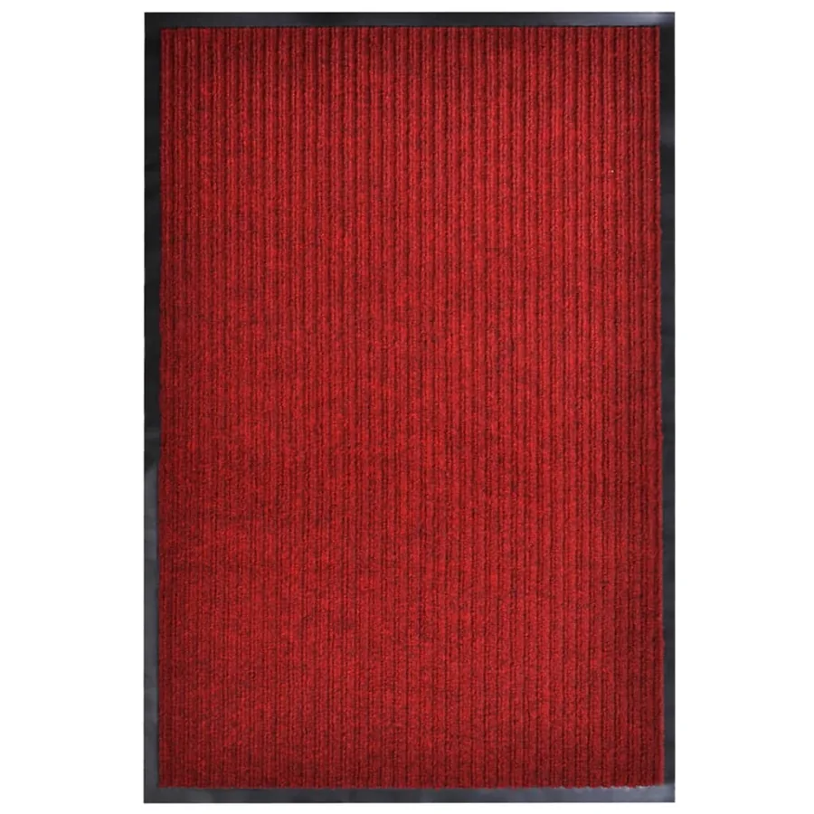 Tapis d'entrée rouge 117 x 220 cm PVC