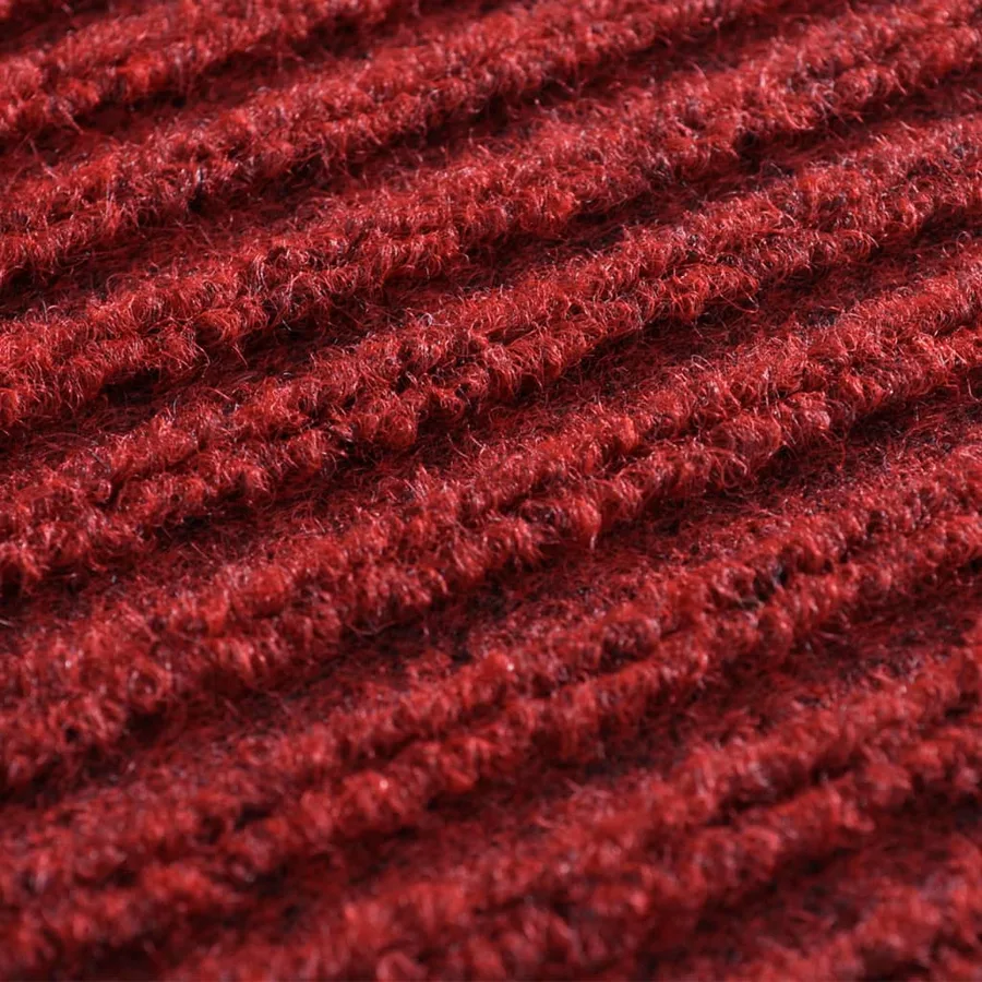 Tapis d'entrée rouge 117 x 220 cm PVC - 6