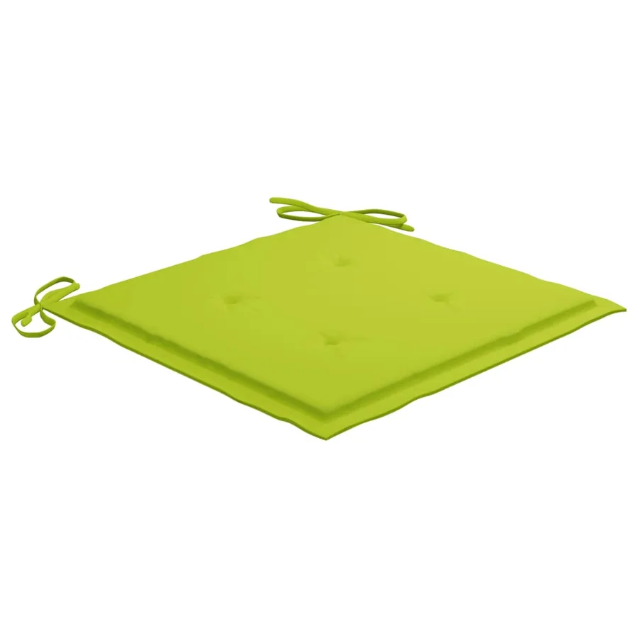Chaises de jardin empilables avec coussins lot de 4 Teck solide - 8