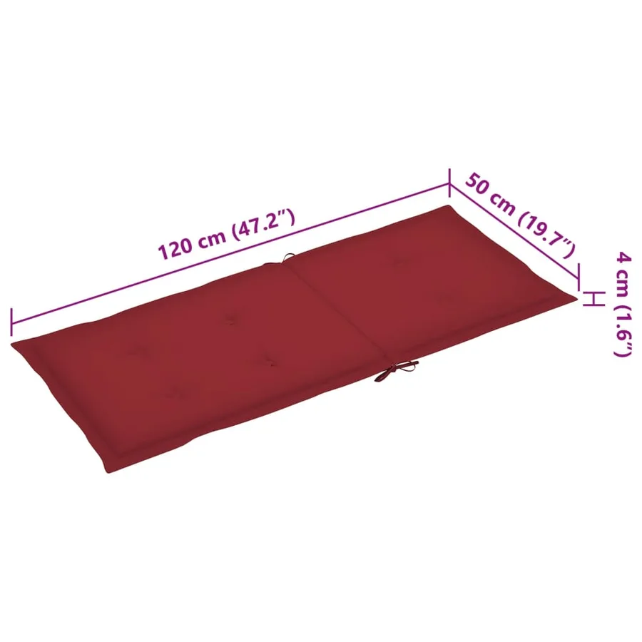 Chaise à bascule avec coussin Bambou - 9