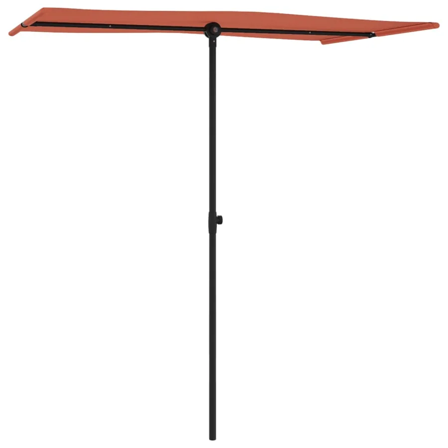 Parasol de jardin avec mât en aluminium 180x110 cm Terre cuite - 3
