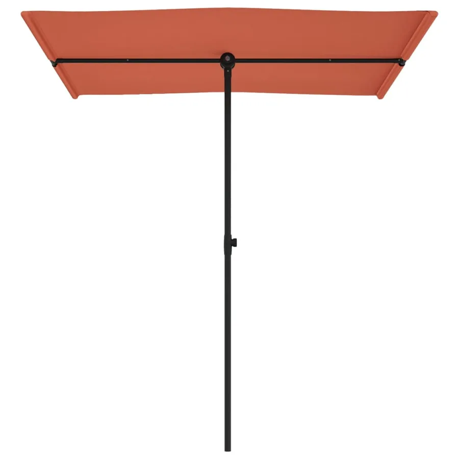 Parasol de jardin avec mât en aluminium 180x110 cm Terre cuite - 4