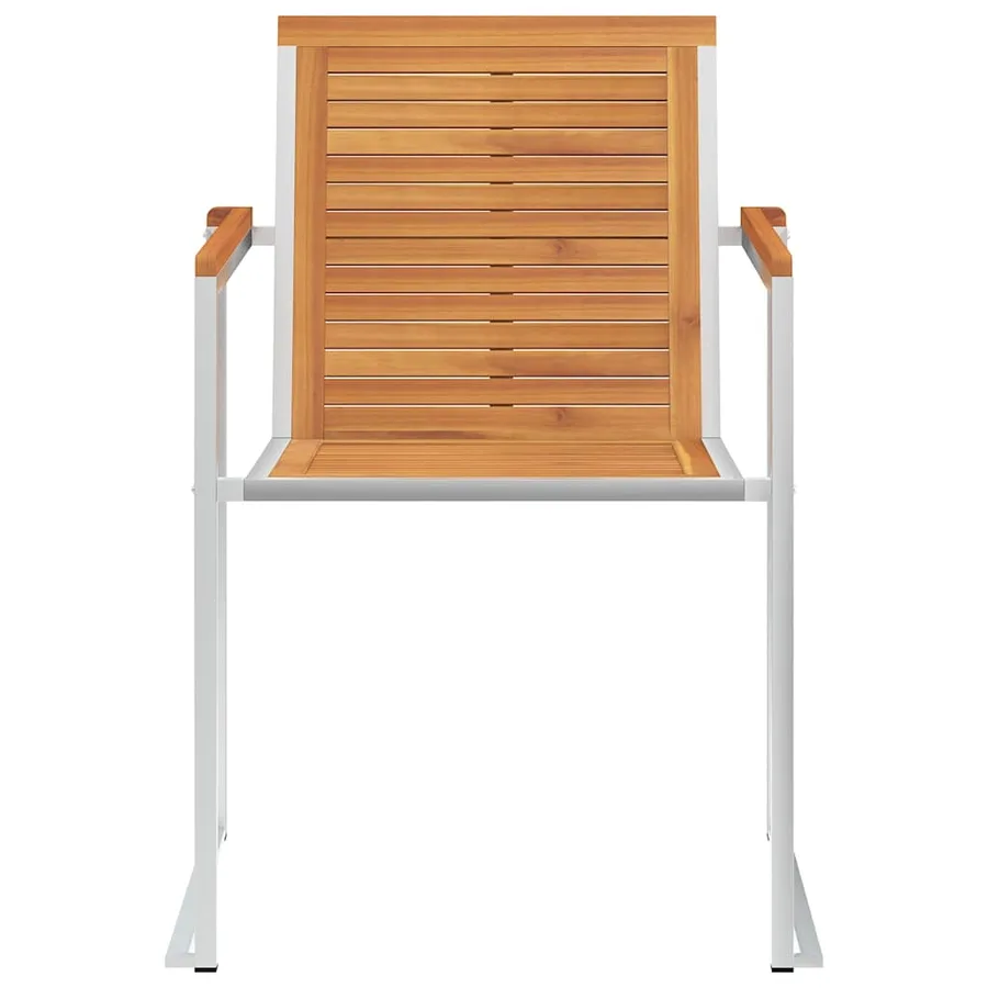 Chaises de jardin lot de 4 avec coussins Bois d'acacia massif - 5