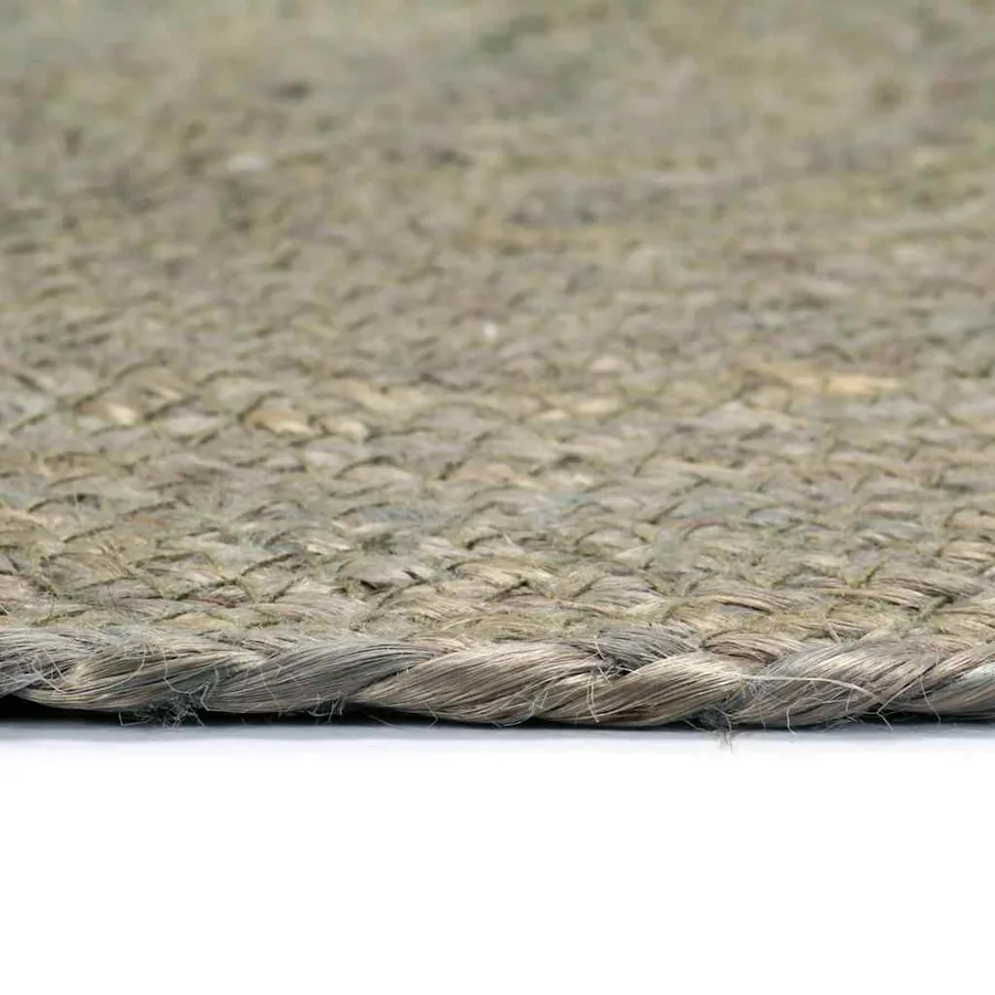 Napperons 4 pcs Gris Plain 38 cm Rond Jute - 3