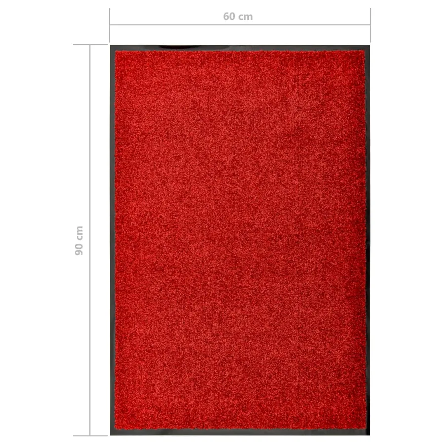 Paillasson lavable Rouge 60x90 cm - 6