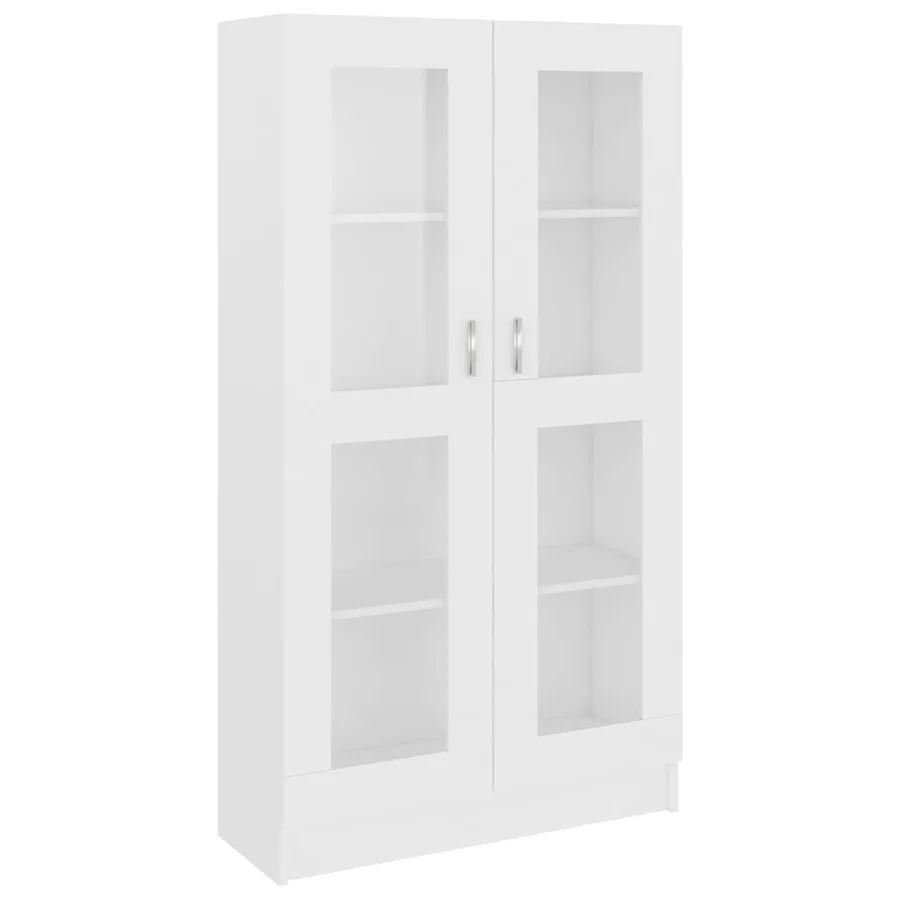 Armoire à vitrine Blanc 82,5x30,5x150 cm Bois d'ingénierie - 2