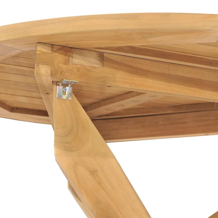 Ensemble à manger de jardin 5 pcs Bois de teck massif - 10