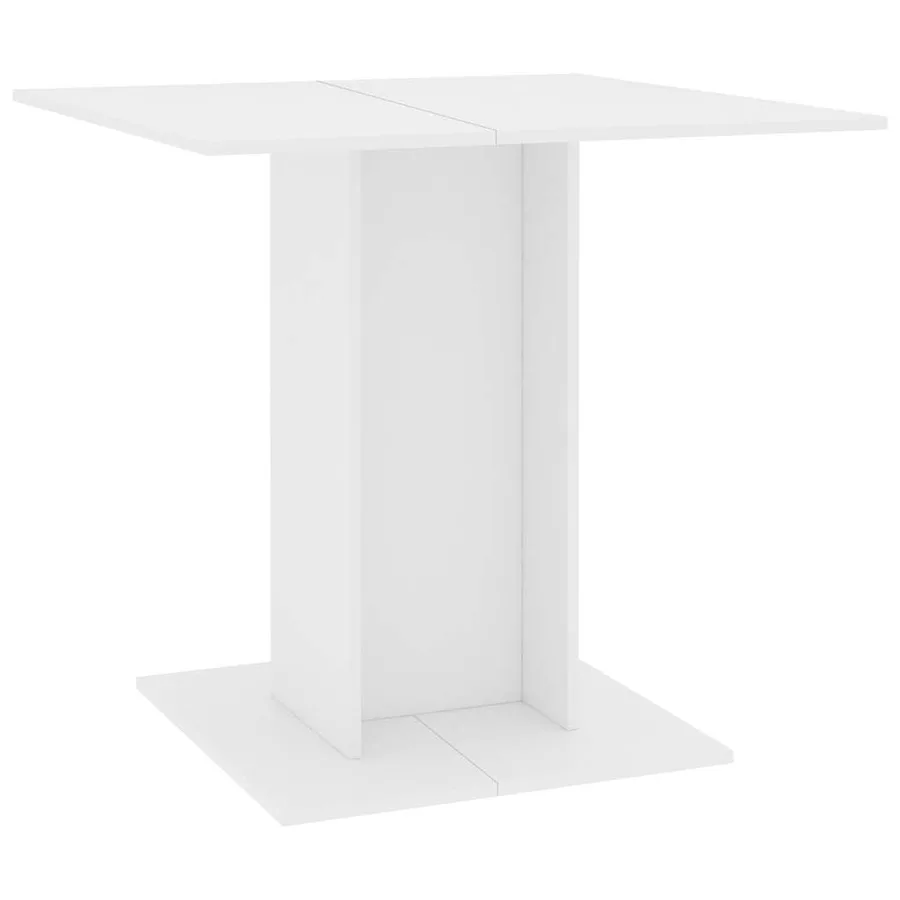 Table à manger Blanc 80x80x75 cm bois d'ingénierie - 2
