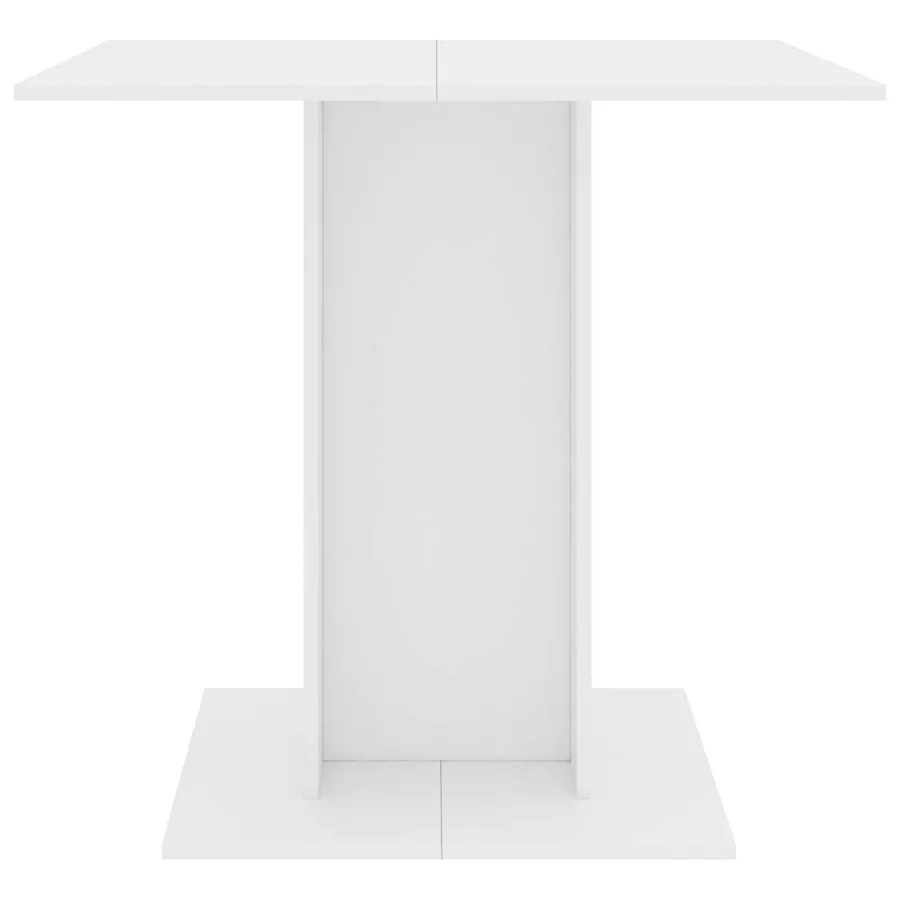 Table à manger Blanc 80x80x75 cm bois d'ingénierie - 3