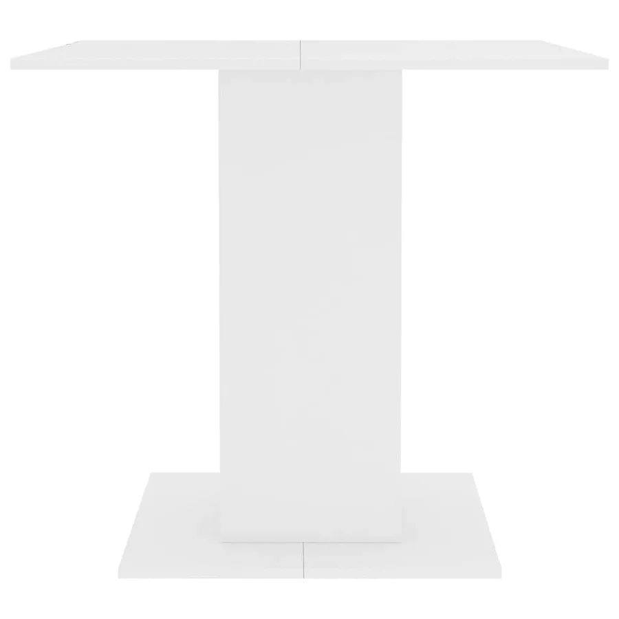 Table à manger Blanc 80x80x75 cm bois d'ingénierie - 4