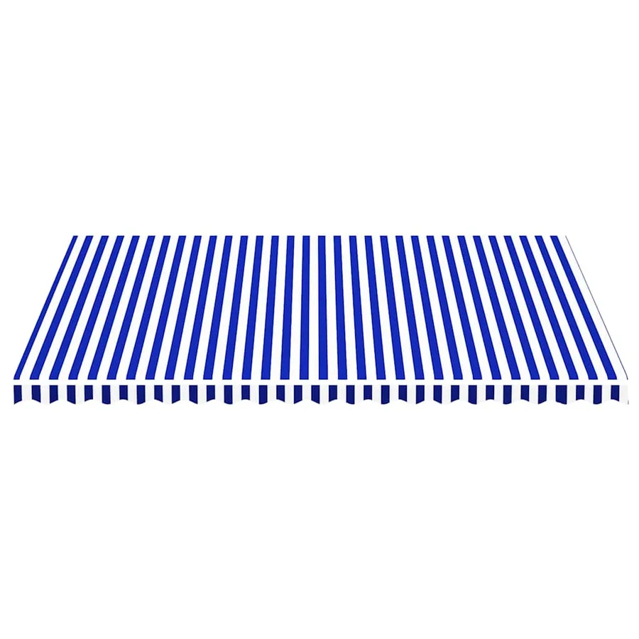 Tissu de remplacement pour auvent bleu et blanc 5x3,5 m polyester - 3
