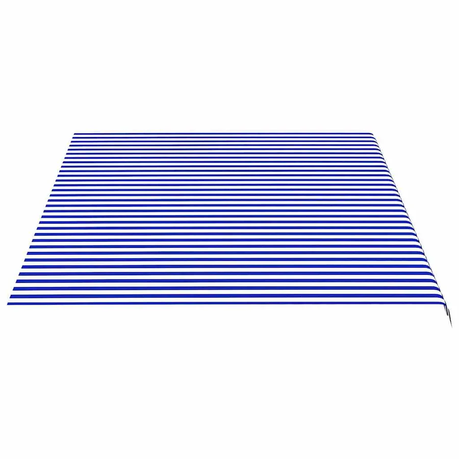 Tissu de remplacement pour auvent bleu et blanc 5x3,5 m polyester - 4