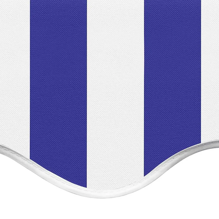 Tissu de remplacement pour auvent bleu et blanc 5x3,5 m polyester - 5