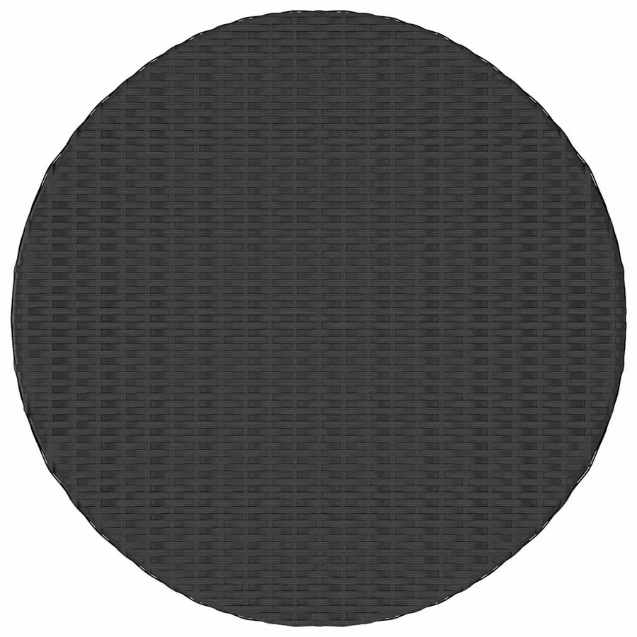 Salon de jardin 9 pcs avec coussins Résine tressée Noir - 14