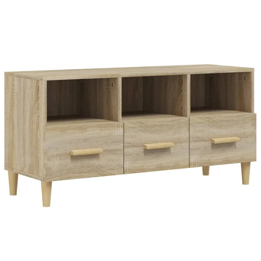 Meuble TV Chêne sonoma 102x36x50 cm Bois d'ingénierie - 2