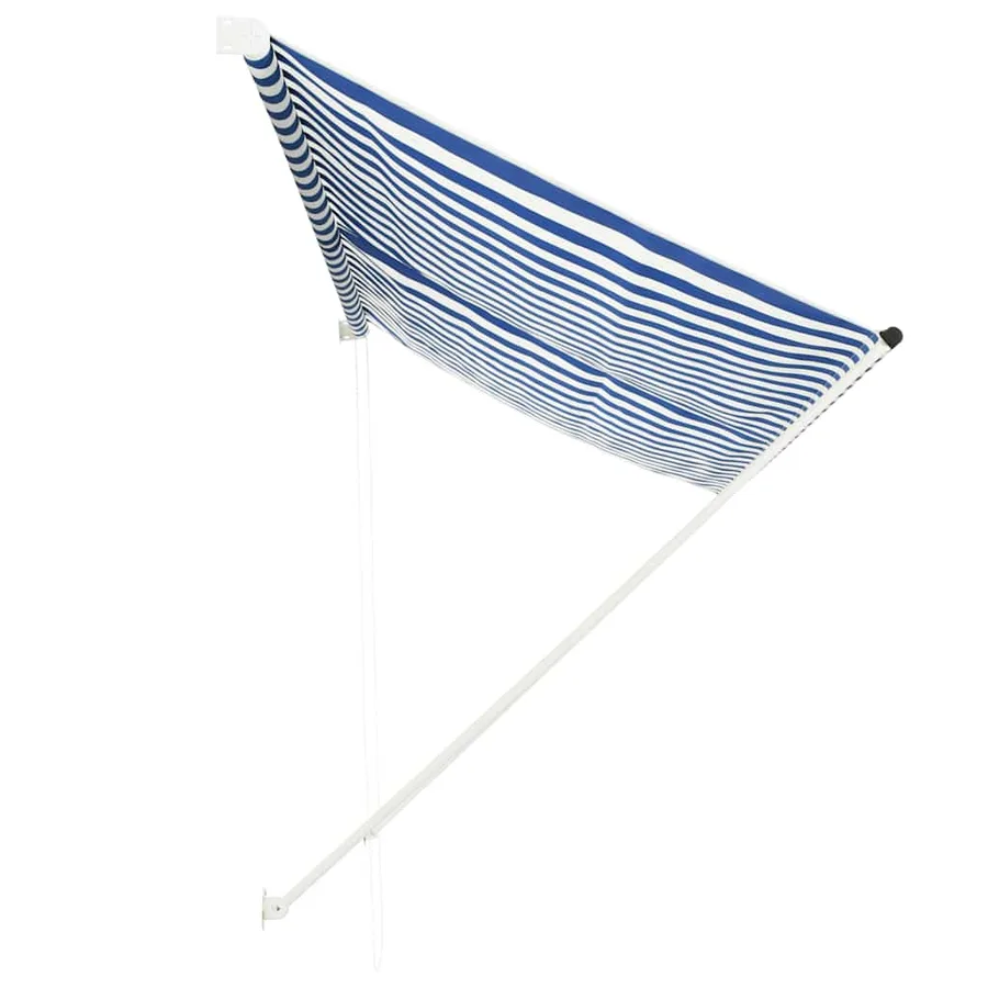 Auvent rétractable 300x150 cm Bleu et blanc - 3