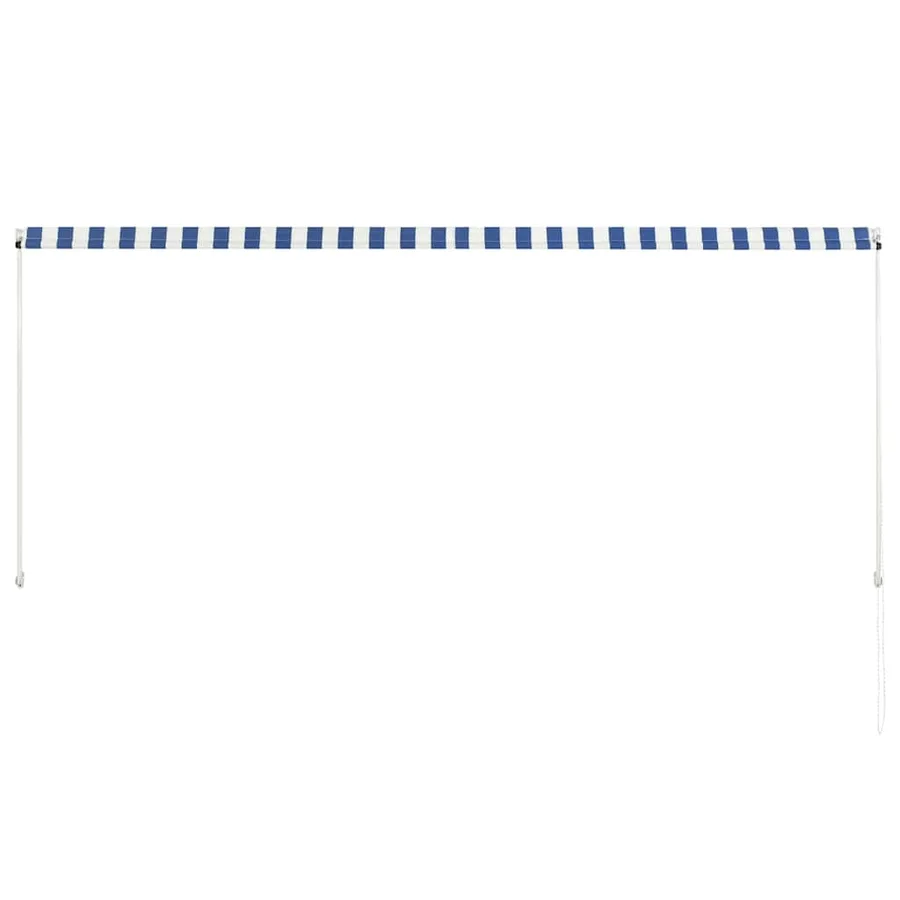 Auvent rétractable 300x150 cm Bleu et blanc - 5