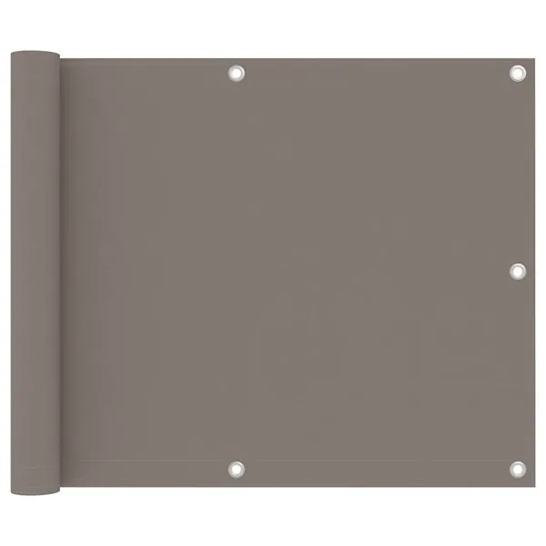 Écran de balcon Taupe 75x600 cm Tissu Oxford