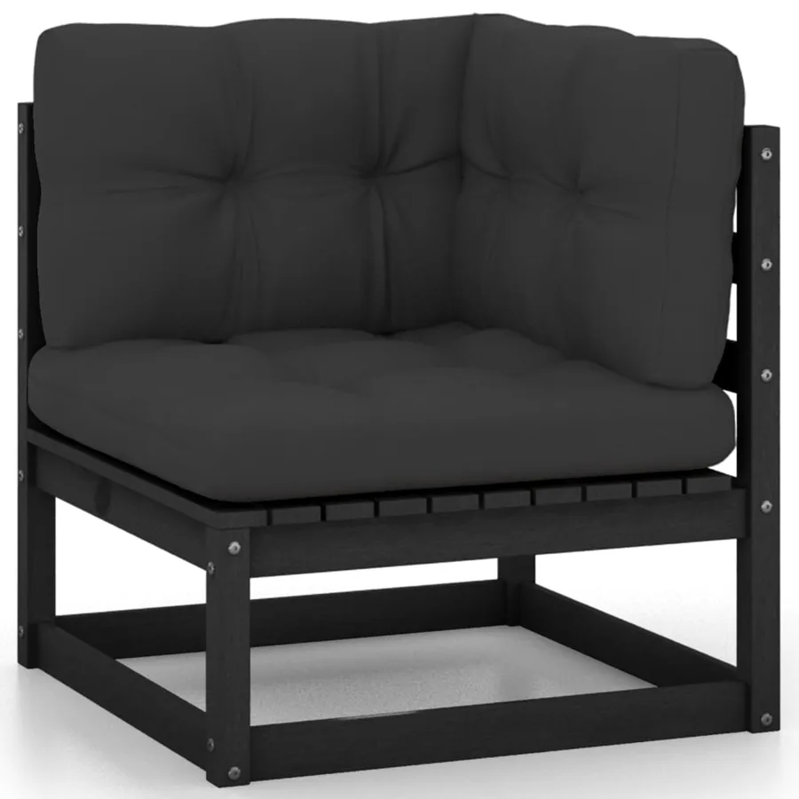 Salon de jardin 8 pcs avec coussins Bois de pin massif - 3