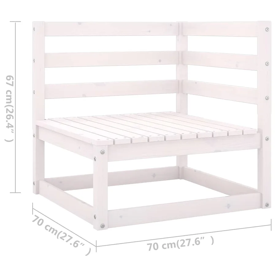 Salon de jardin 6 pcs avec coussins Bois de pin massif - 8