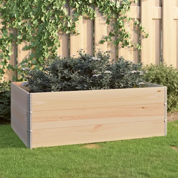 Jardinières surélevées 3 pcs 100x150 cm Bois de pin solide