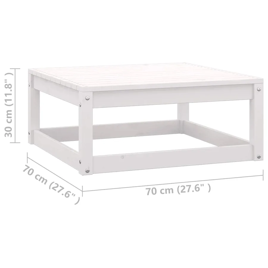 Salon de jardin 8 pcs avec coussins Bois de pin massif - 10
