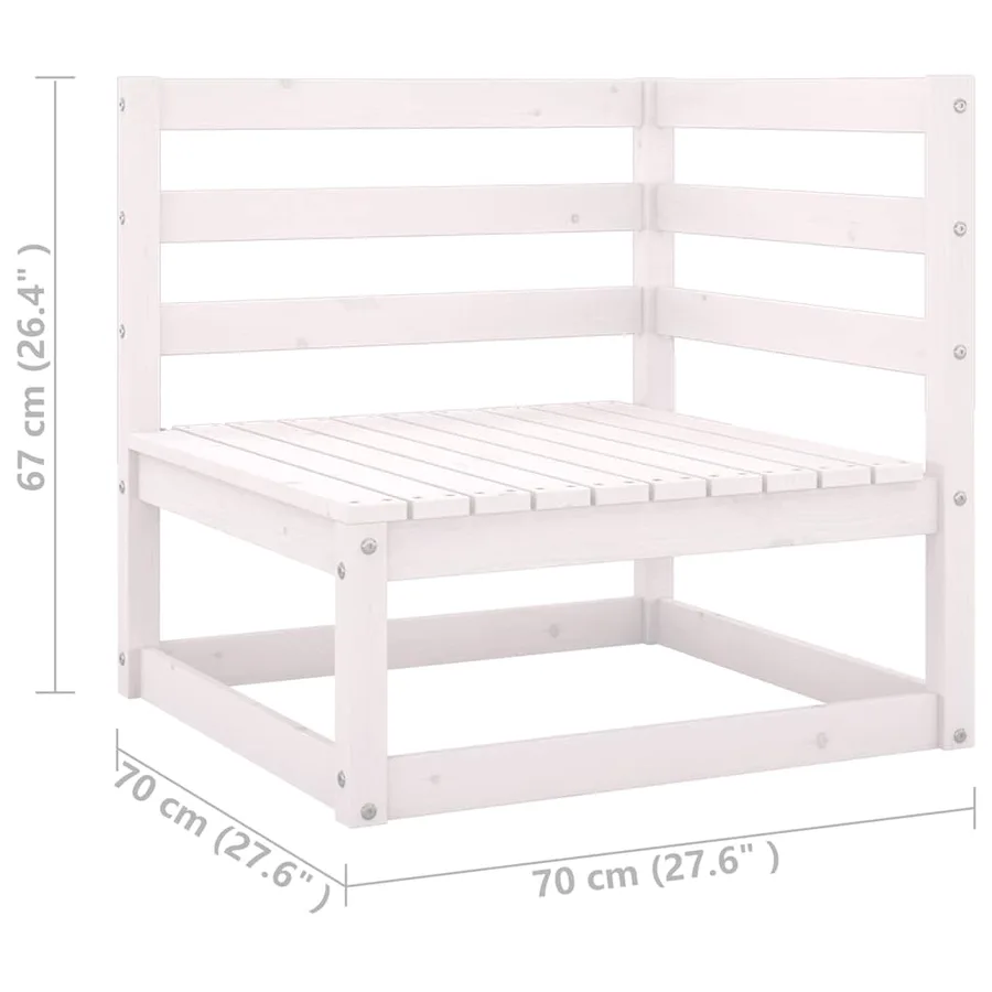 Salon de jardin 8 pcs avec coussins Bois de pin massif - 8
