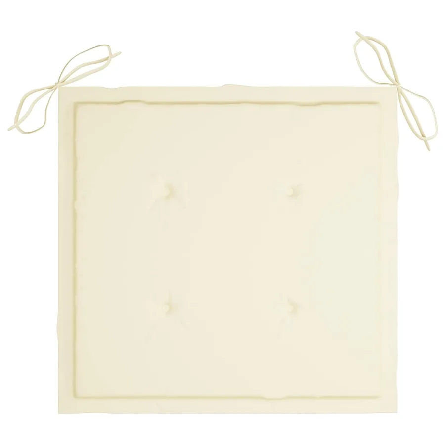 Ensemble à manger d'extérieur pliable avec coussin 3 pcs Teck - 8