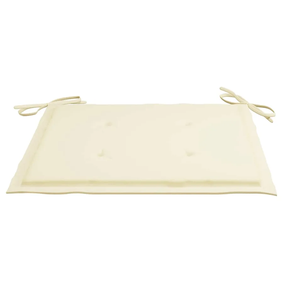 Ensemble à manger d'extérieur pliable avec coussin 3 pcs Teck - 9