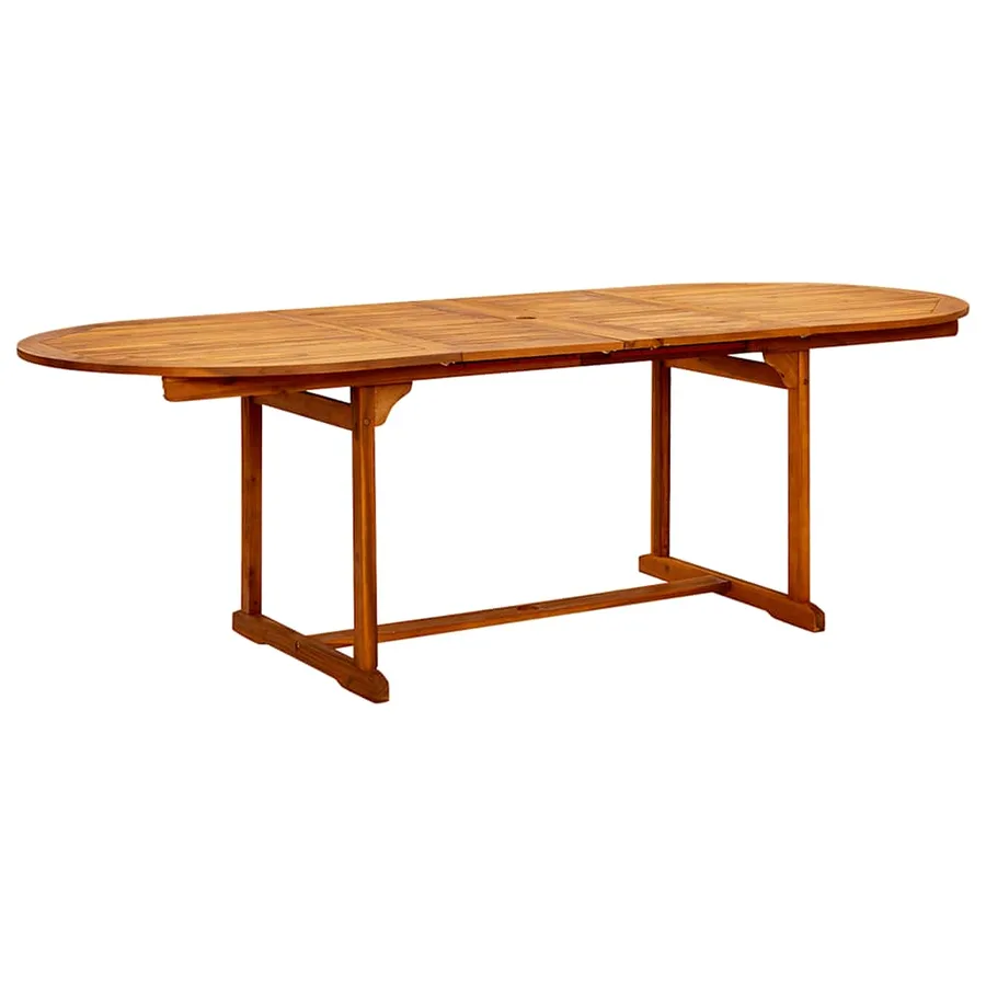 Ensemble à manger de jardin 9 pcs Bois d'acacia massif 160-240 cm - 4