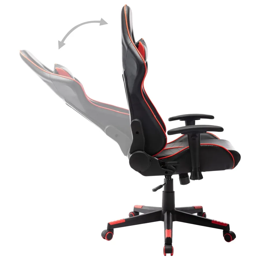 Chaise de jeu Noir et rouge Cuir artificiel - 5