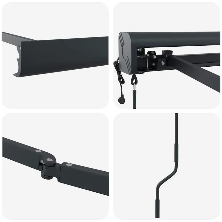 145700 vidaXL Retractable Awning Frame Motorised 300x250 cm Grey (not for individual sale） - Untranslated - 4
