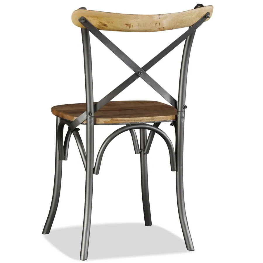 Chaises à manger lot de 2 bois solide de manguier - 6
